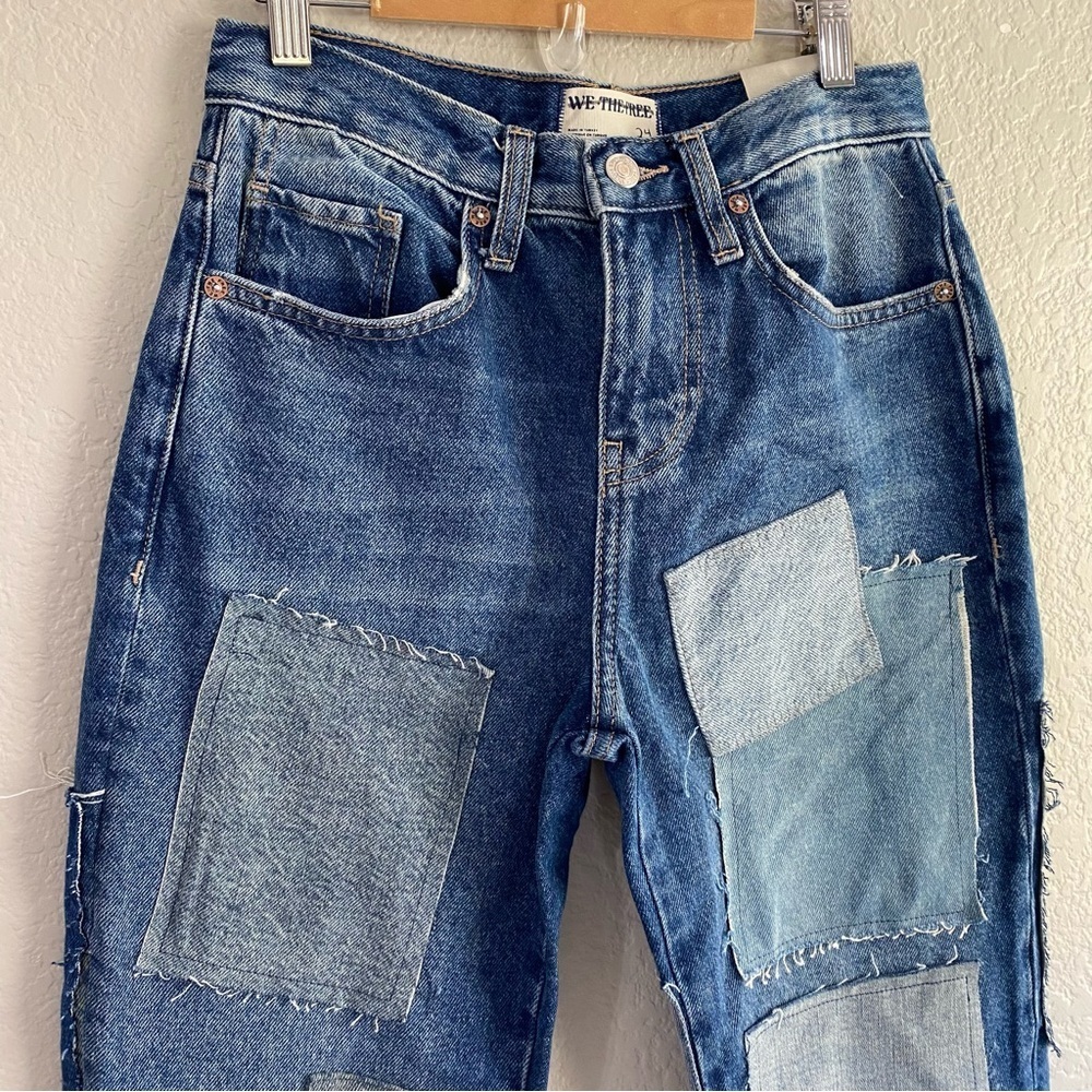 NEW Free People We The Free Bare With Me Jeans Patchwork denim - Picture 5 of 12